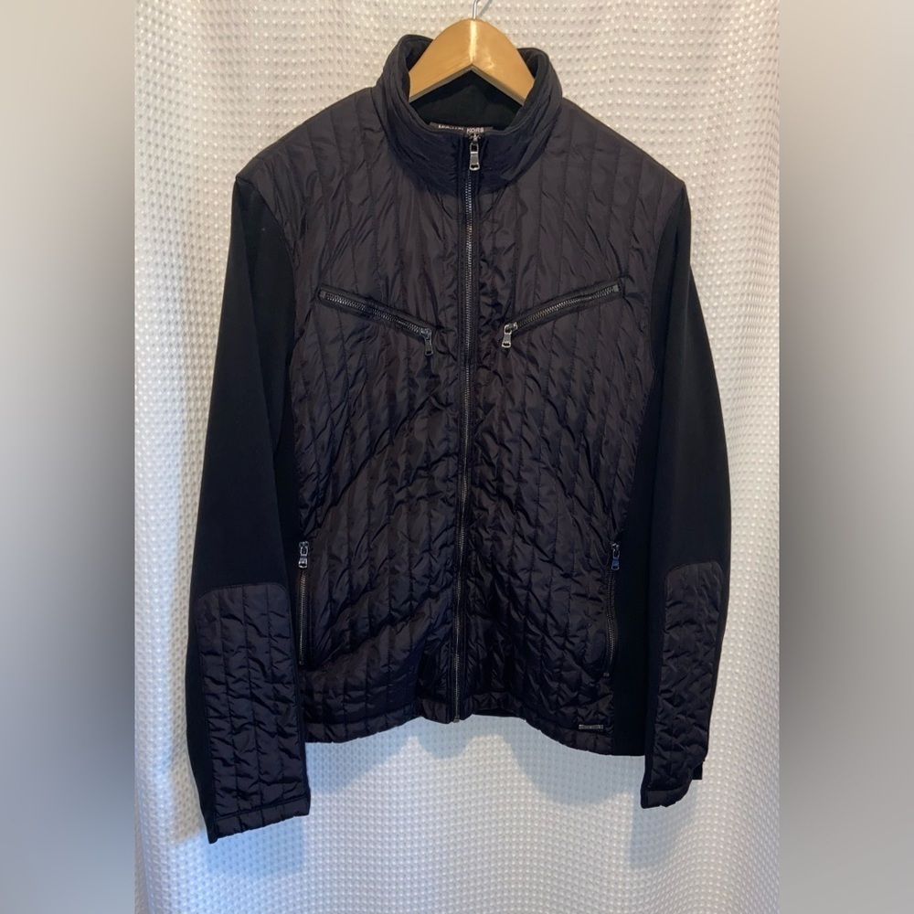 Men’s MICHAEL‎ KORS black quilted mid season Jacket size Large